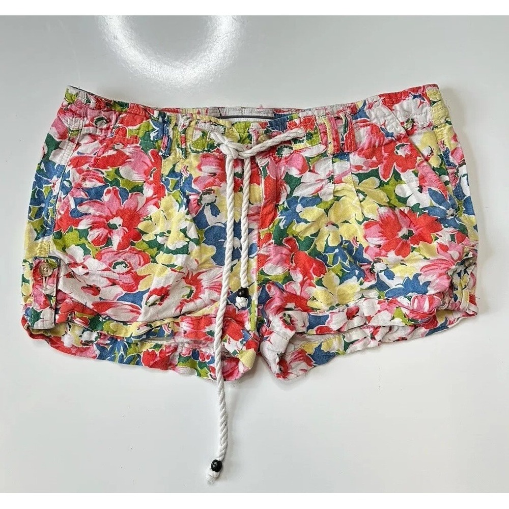 Abercrombie & Fitch Bright‎ Floral Linen Blend Shorts / Women's Size 2